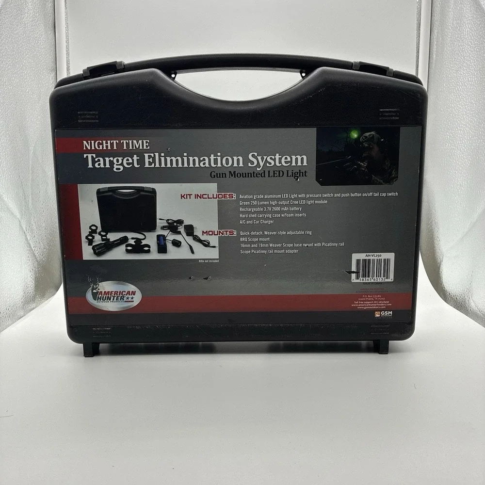 Nighttime Target Elimination System Gun Mounted Led Light Optics & Lasers